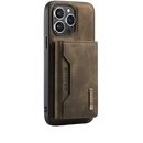 Case Capa carteira 2 em 1 destacável com suporte para cartão de crédito e débito, para iphone 13 mini 15 14 13 12 pro max capa de couro à prova de choque