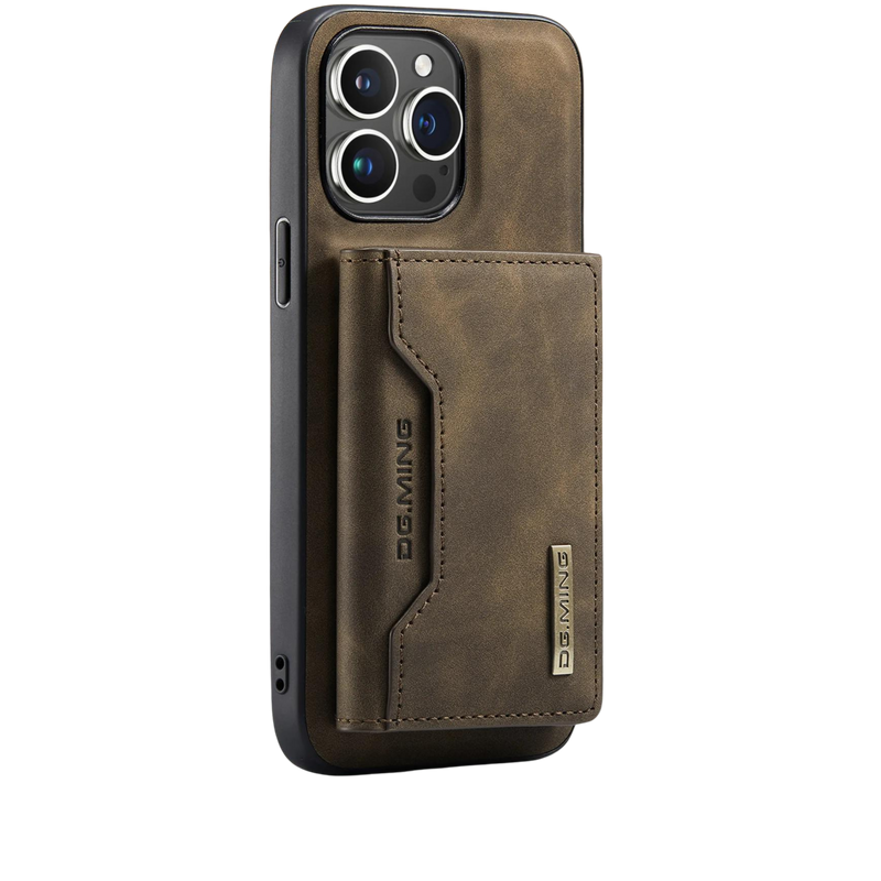 Case Capa carteira 2 em 1 destacável com suporte para cartão de crédito e débito, para iphone 13 mini 15 14 13 12 pro max capa de couro à prova de choque