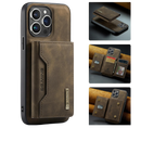 Case Capa carteira 2 em 1 destacável com suporte para cartão de crédito e débito, para iphone 13 mini 15 14 13 12 pro max capa de couro à prova de choque