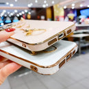 For Xiaomi Redmi Note 13 Pro 4G Plus 5G Luxury Plating Love Heart Bracelet Chain Case On Mi Poco X6 M6 Note13 13pro Band Cover